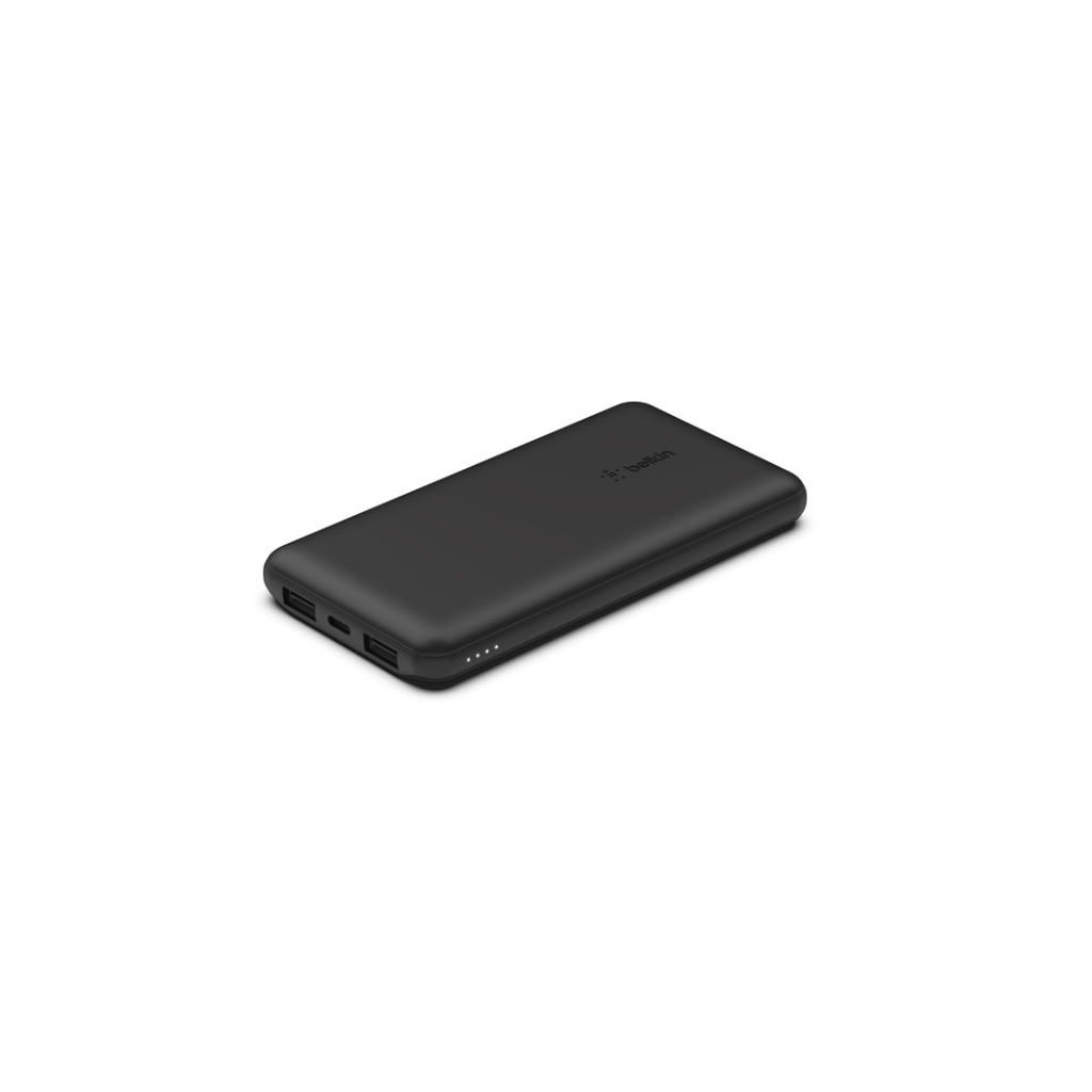 Батарея універсальна Belkin 10000mAh, USB-C, 2*USB-A, 3A max, 6" USB-A to USB-C cable, Black (BPB011btBK)