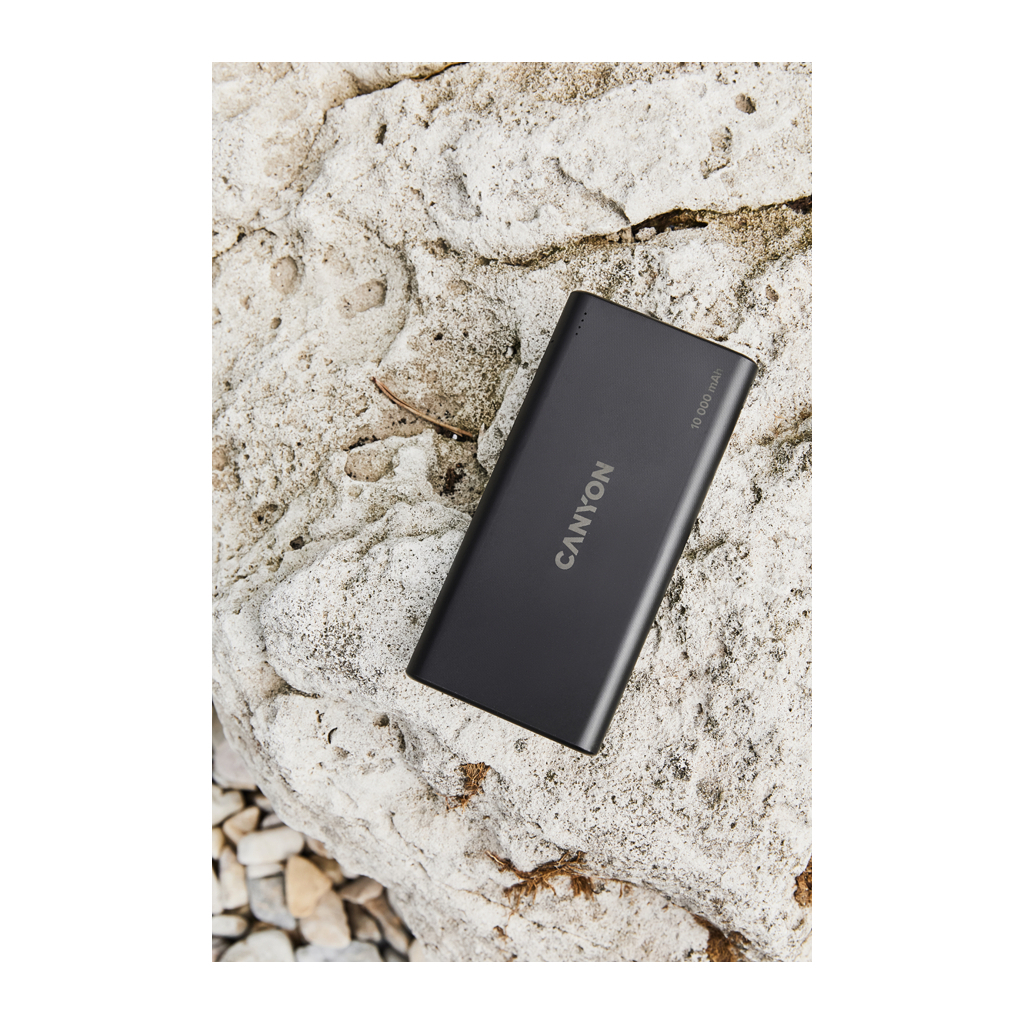 Батарея універсальна Canyon PB-108 10000mAh, Input 5V/2A, Output 5V/2.1A(Max), black (CNE-CPB1008B)