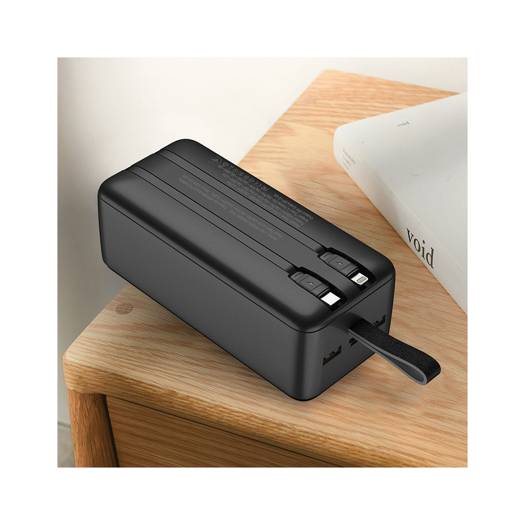 Батарея універсальна ColorWay 40 000 mAh Powerful (USB QC3.0 + USB-C Power Delivery 65W) (CW-PB400LPA4BK-PDD)