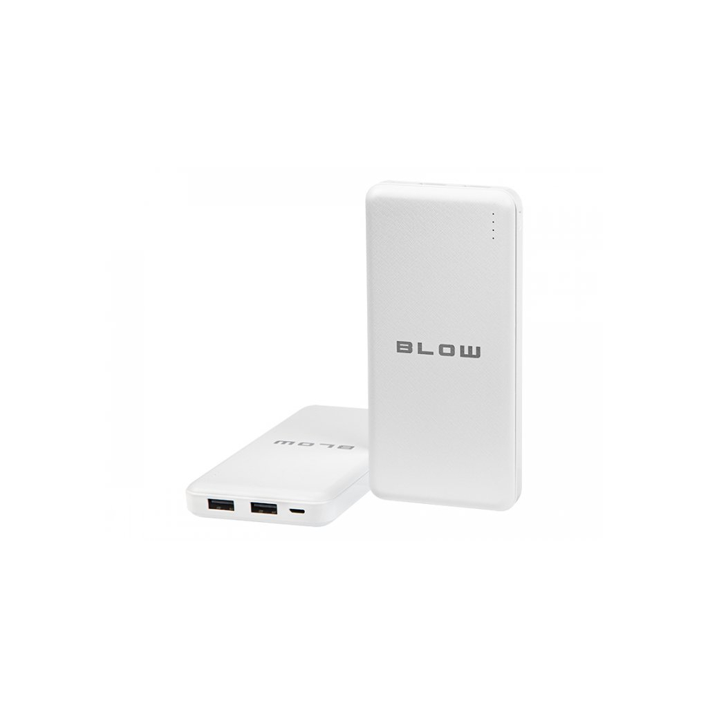 Батарея універсальна Blow 20000mAh, inp:Micro-USB(5V/2A), out:USB-A*2(5V/2,4A max), white (PB20C)