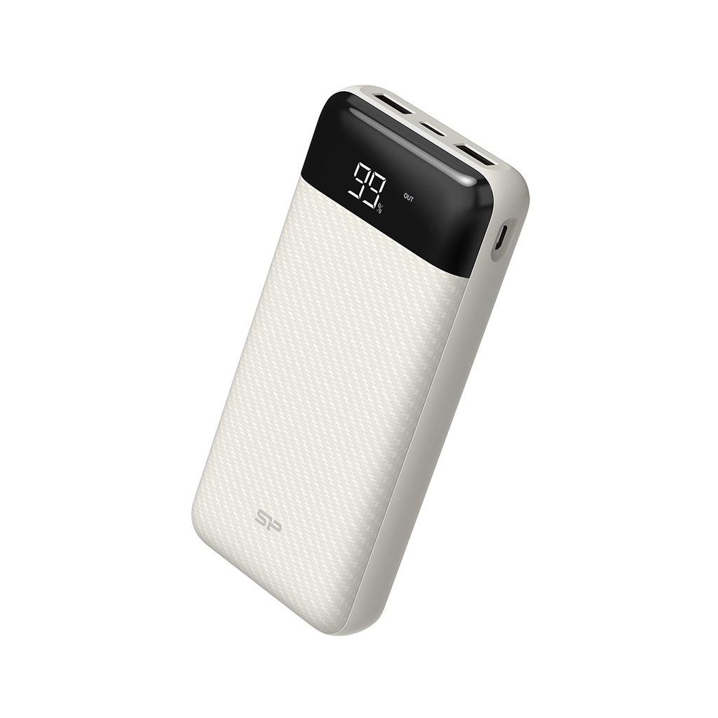 Батарея універсальна Silicon Power GS28 20000mAh, Input 5V/2A(Micro-USB/Type-C), Output 2*USB-A, White (SP20KMAPBKGS280W)