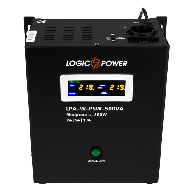Джерело безперебійного живлення LogicPower LPA-W-PSW-500VA (350Вт)2A/5A/10A