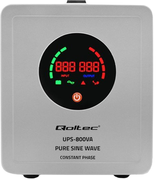 Джерело безперебійного живлення Qoltec Pure Sine Wave UPS | 800VA | 560W