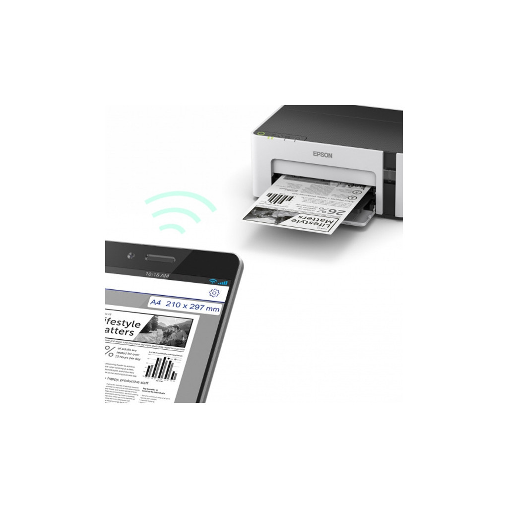 Струменевий принтер Epson M1120 с WiFi (C11CG96405)