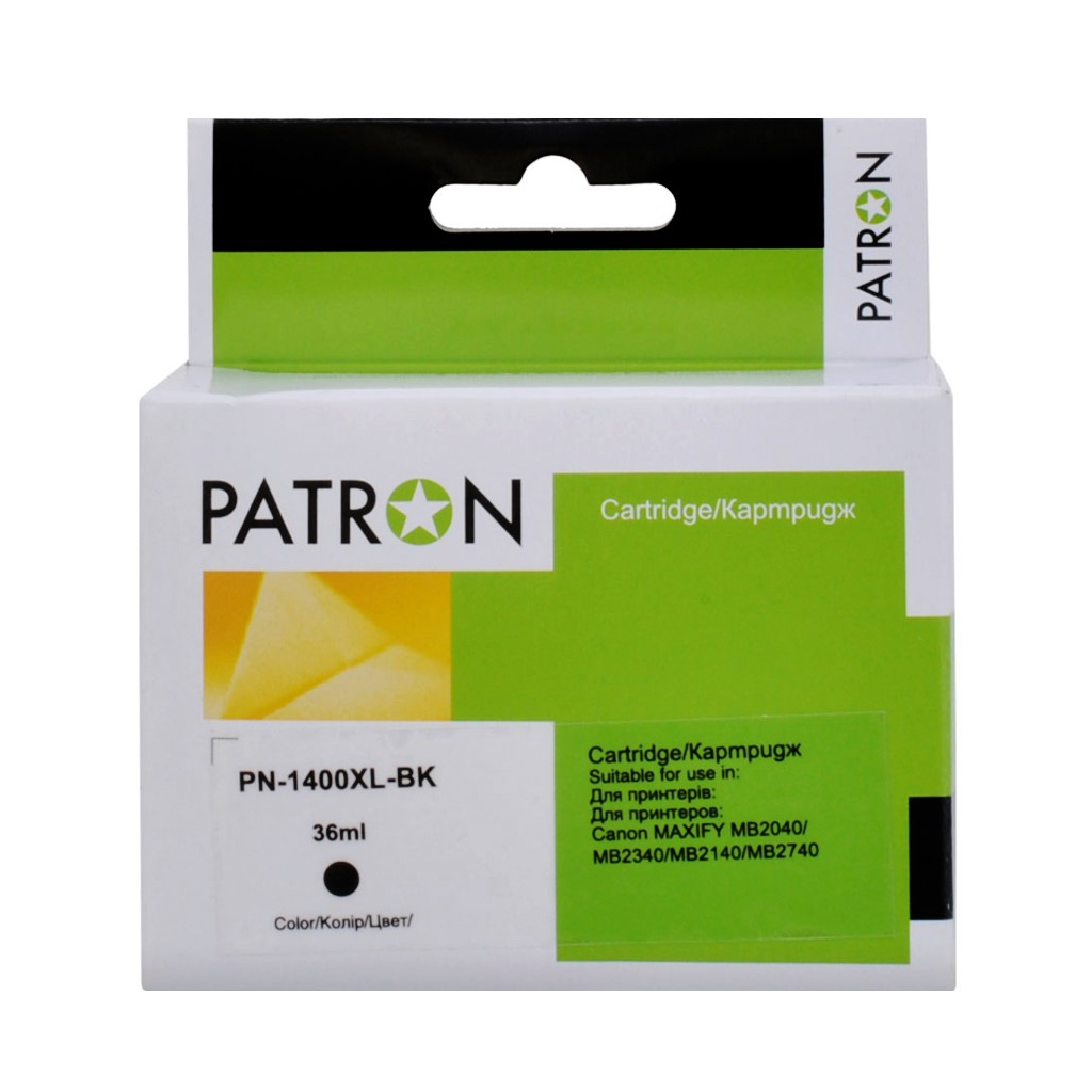 Картридж Patron Canon PGI-1400BK XL (9185B001) 1200 арк (PN-1400XL-BK)