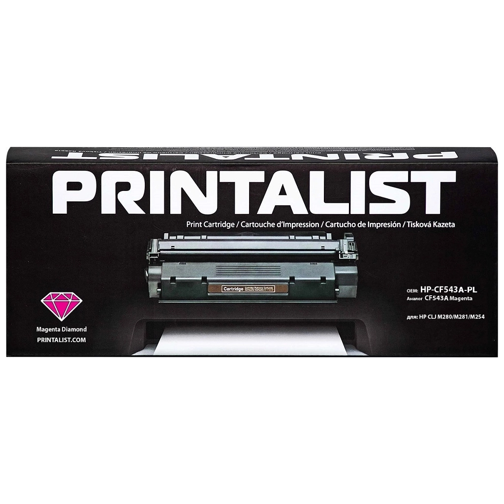 Картридж Printalist HP CLJ M280/M281/M254 CF543A Magenta (HP-CF543A-PL)