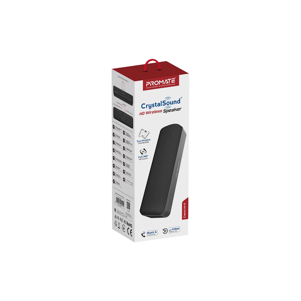 Акустична система Promate Capsule-2 Black (capsule-2.black)