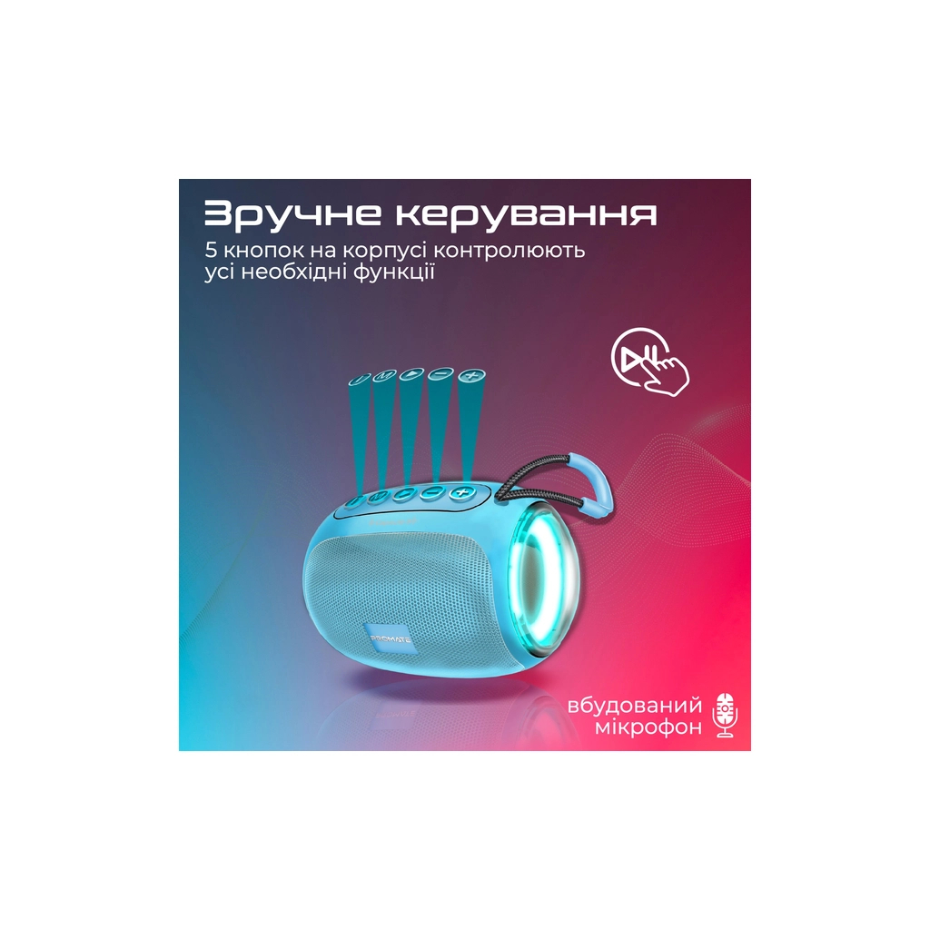 Акустична система Promate Capsule-3 Blue (capsule-3.blue)