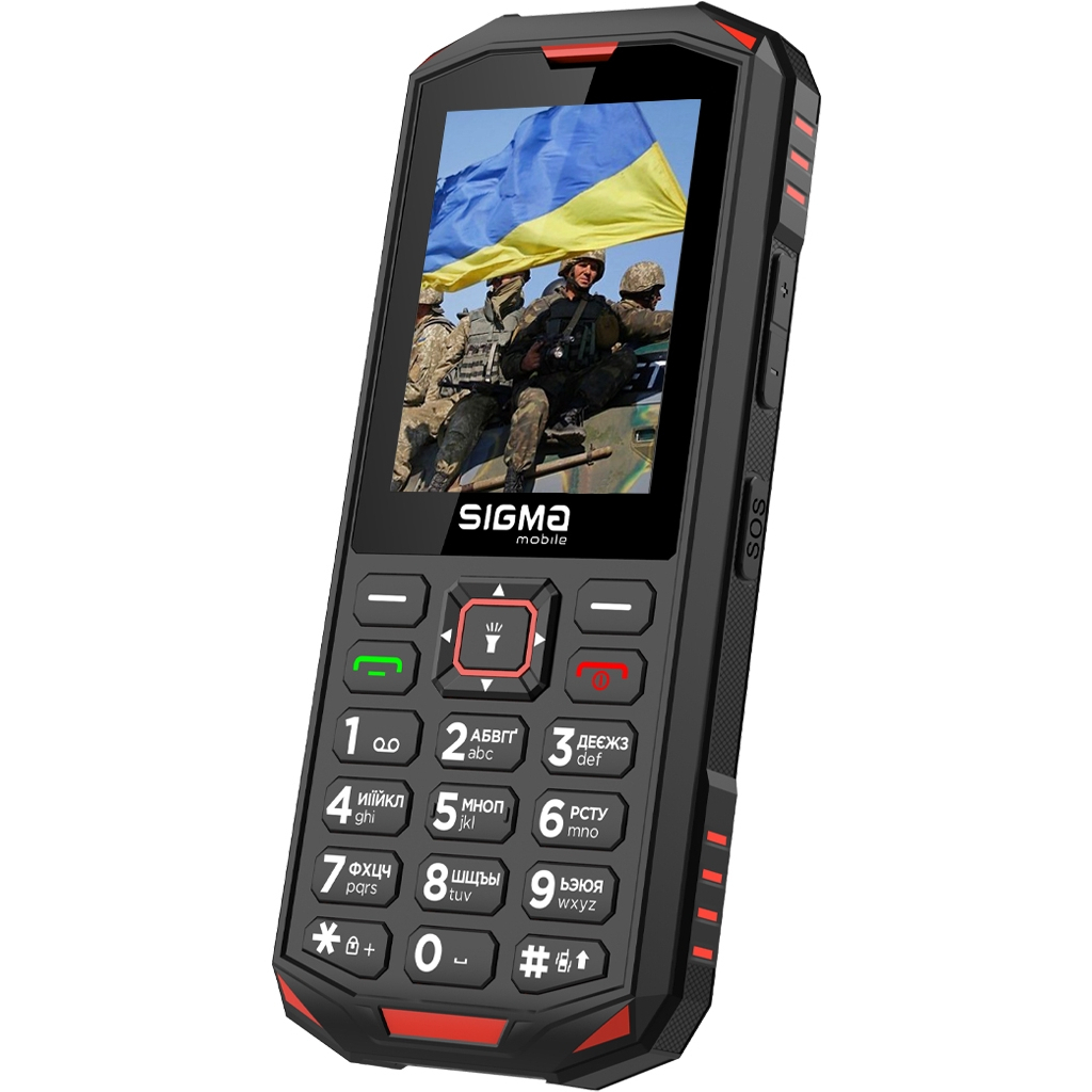 Мобільний телефон Sigma X-treme PA68 Black Red (4827798466520)