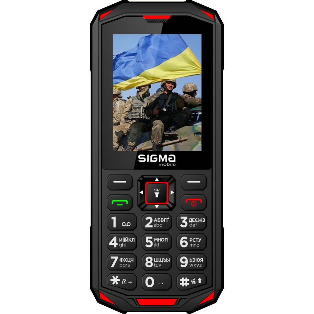 Мобільний телефон Sigma X-treme PA68 Black Red (4827798466520)