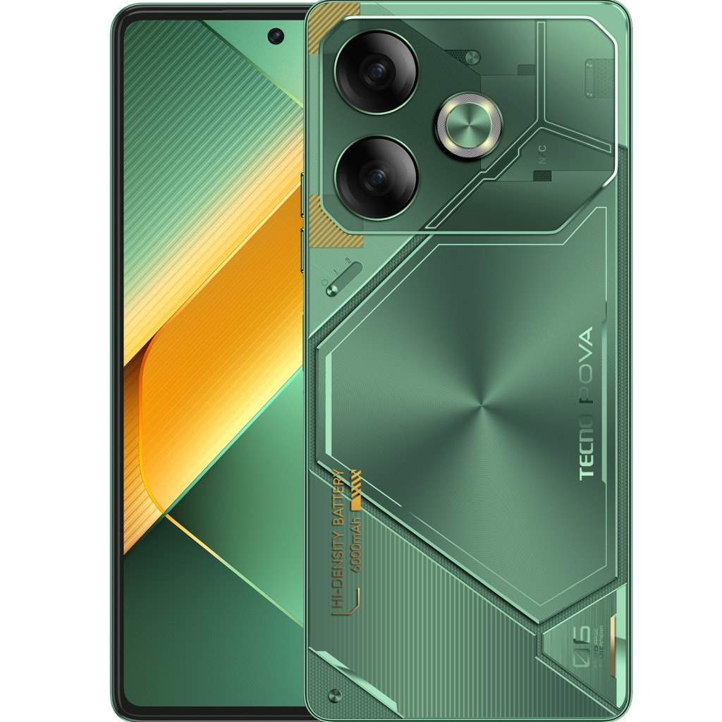 Мобільний телефон Tecno POVA 6 8/256GB Comet Green (4894947019074)