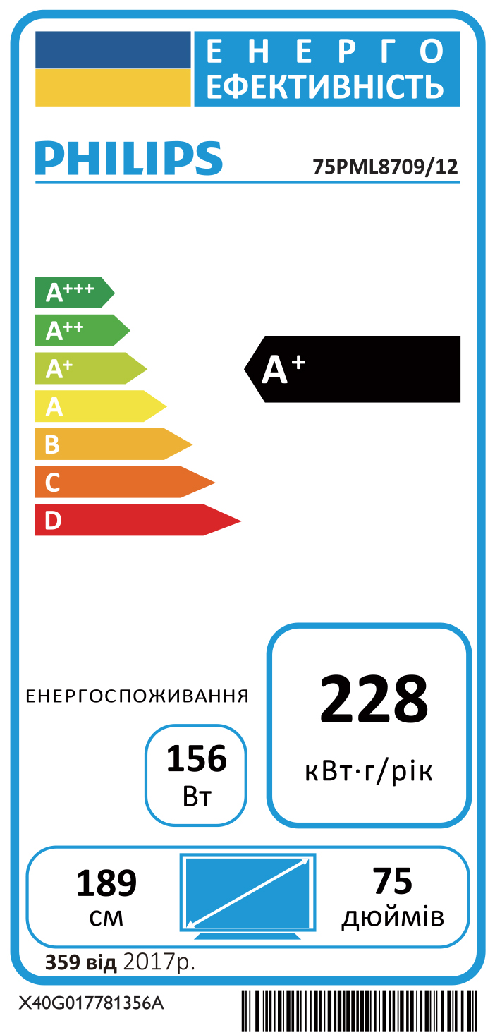 LED телевізор Philips 75PML8709/12 