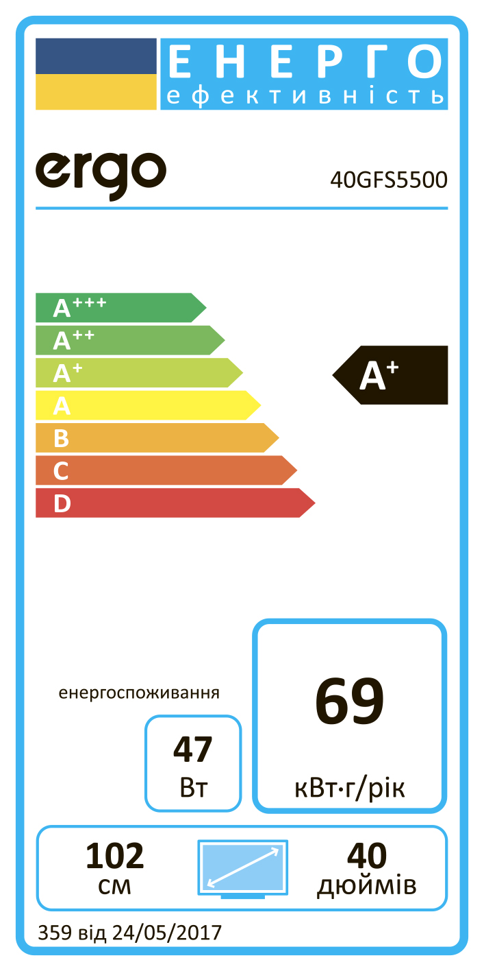 LED-телевізор ERGO 40GFS5500