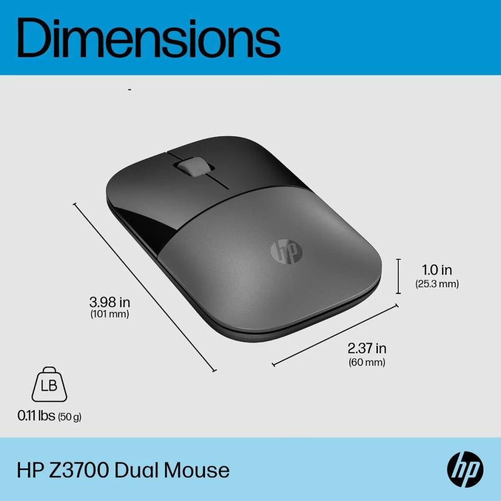 Мишка HP Z3700 Dual Wireless/Bluetooth Silver (758A9AA)