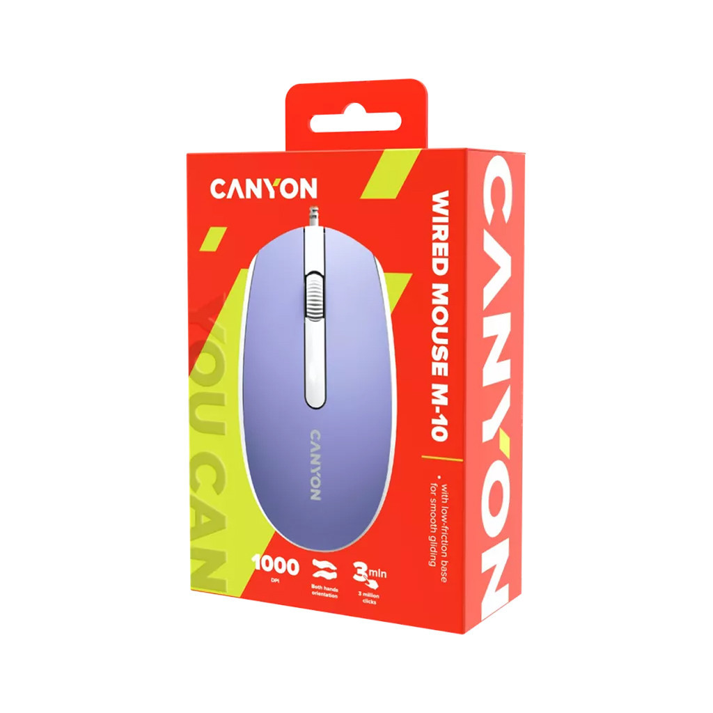 Мишка Canyon M-10 USB Mountain Lavender (CNE-CMS10ML)