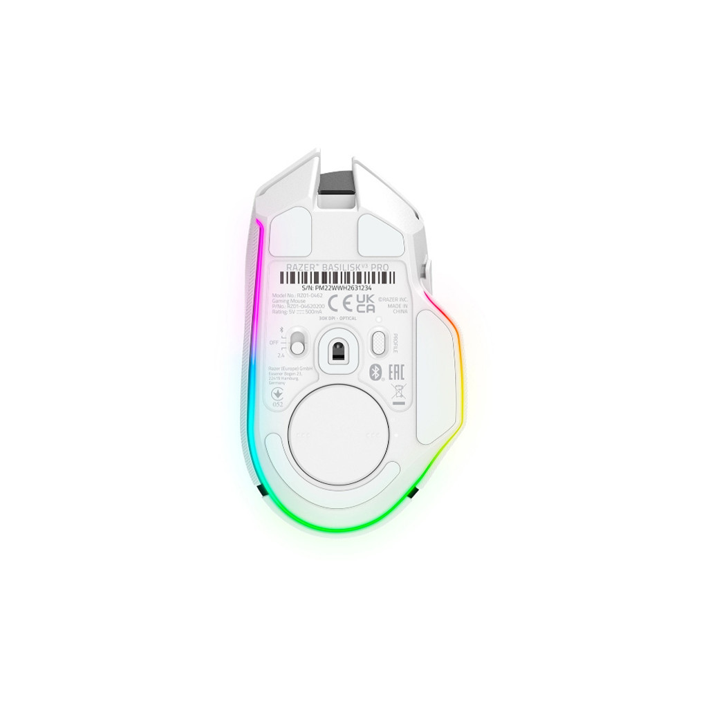 Мишка Razer Basilisk V3 Pro Wireless/Bluetooth White (RZ01-04620200-R3G1)