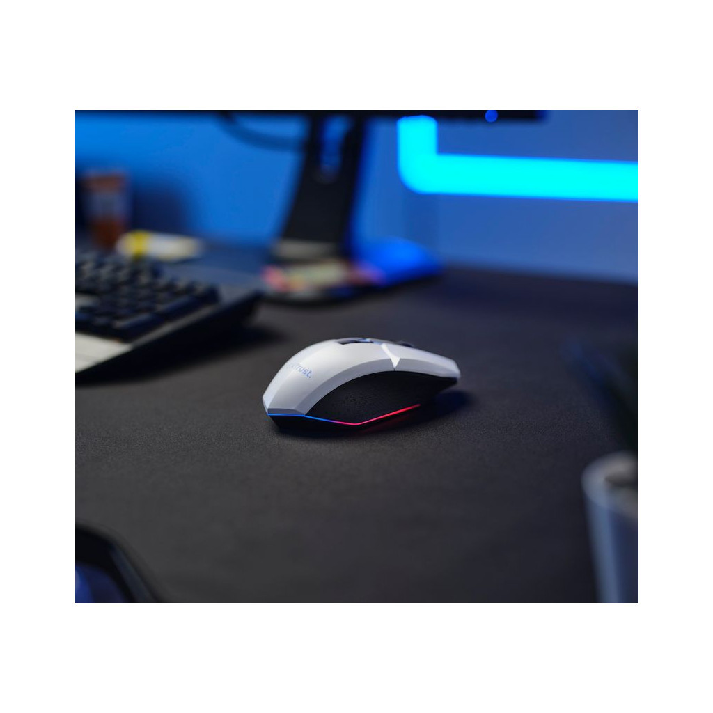 Мишка Trust GXT 110 Felox RGB Wireless White (25069)