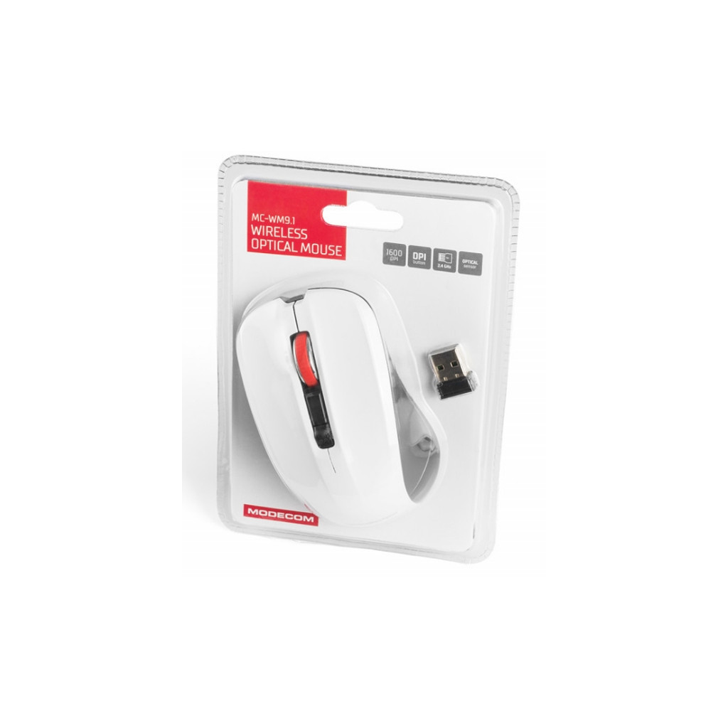 Мишка Modecom MC-M9.1 Wireless White (M-MC-0WM9.1-200)