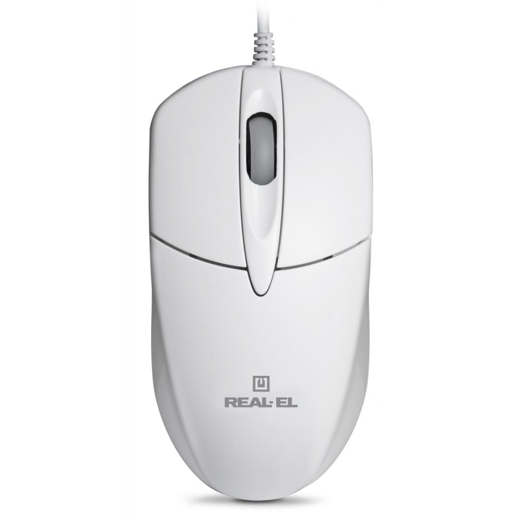 Мишка REAL-EL RM-211, USB, white