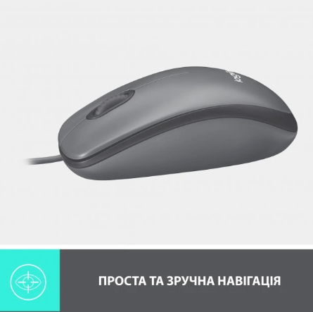 Миша комп'ютерна Logitech Mouse M100 Black (910-006652)