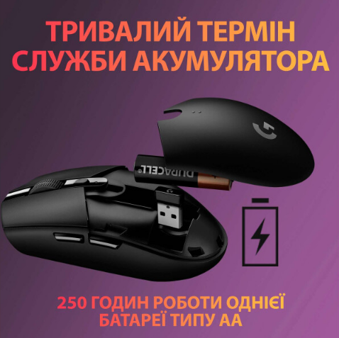 Миша Logitech Wireless Gaming Mouse G305 Black