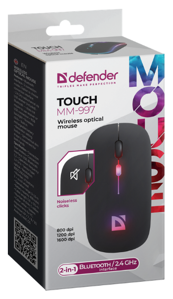 Миша Defender Touch MM-997 Wireless BLACK (52997) 