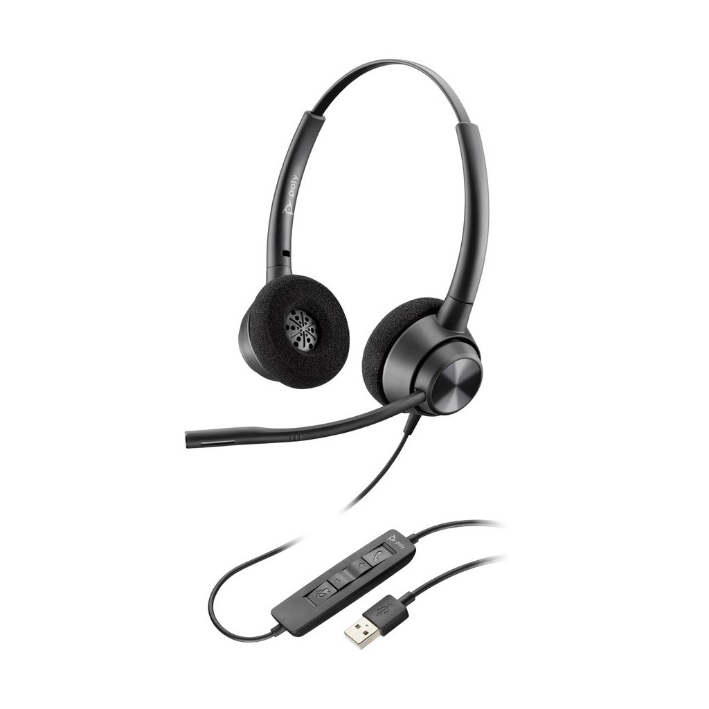 Навушники Poly EncorePro 320 Stereo USB-A Black (767G0AA)