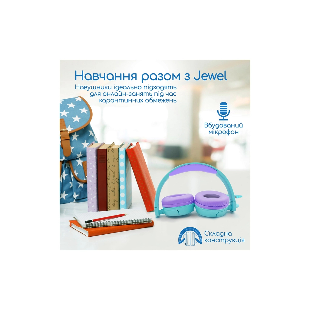 Навушники Promate Jewel Aqua (jewel.aqua)