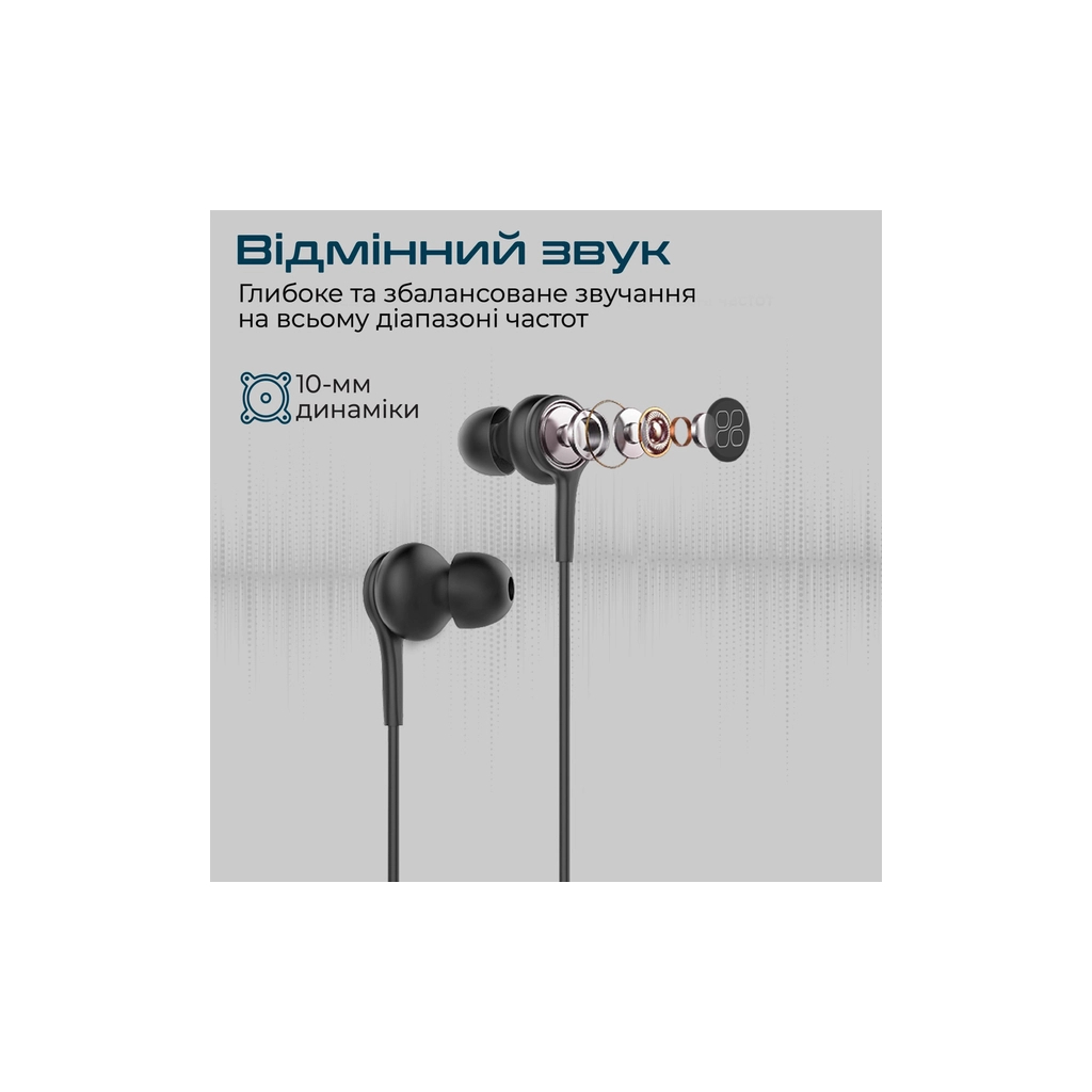 Навушники Promate Duet Black (duet.black)