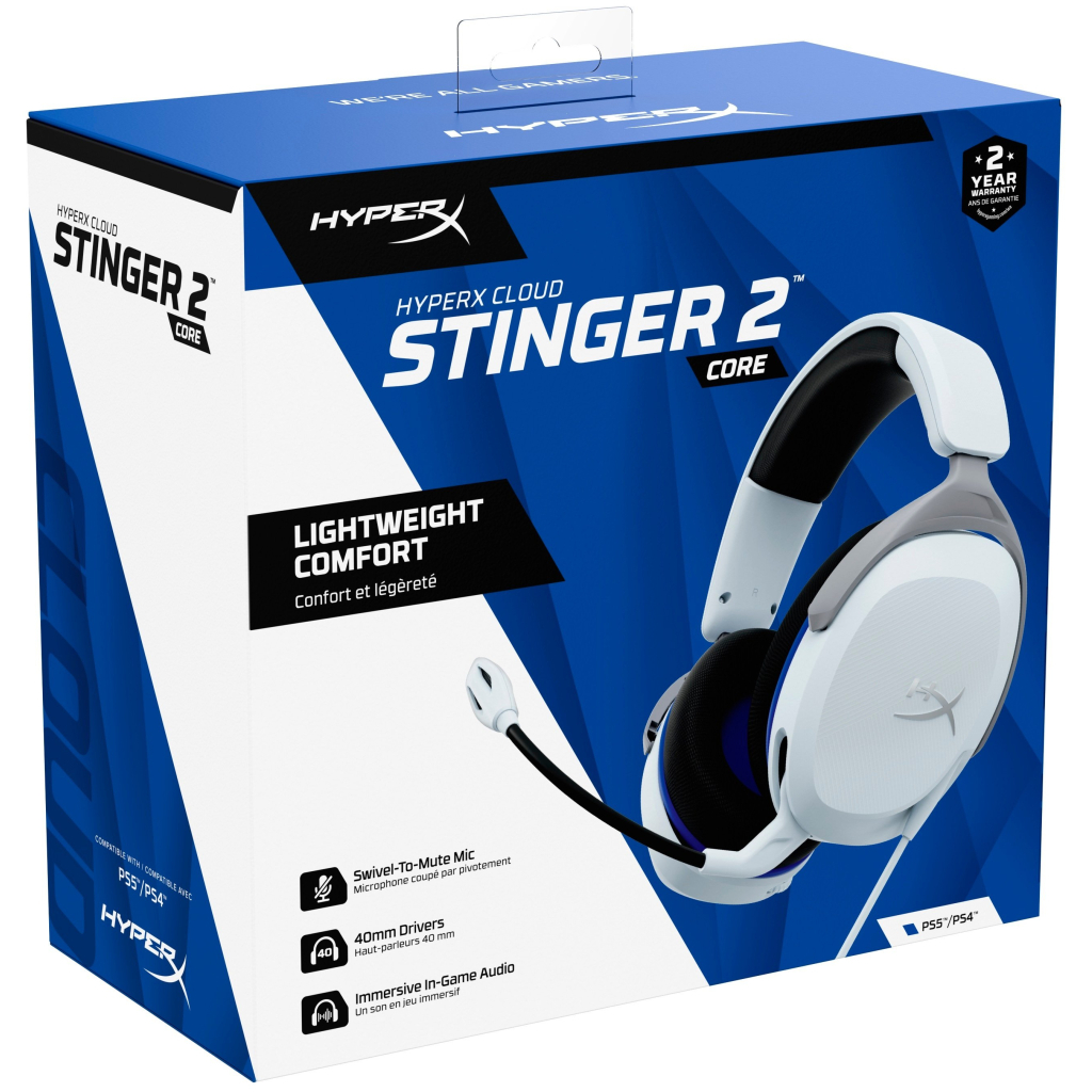 Навушники HyperX Cloud Stinger 2 Core for PlayStation White (6H9B5AA)