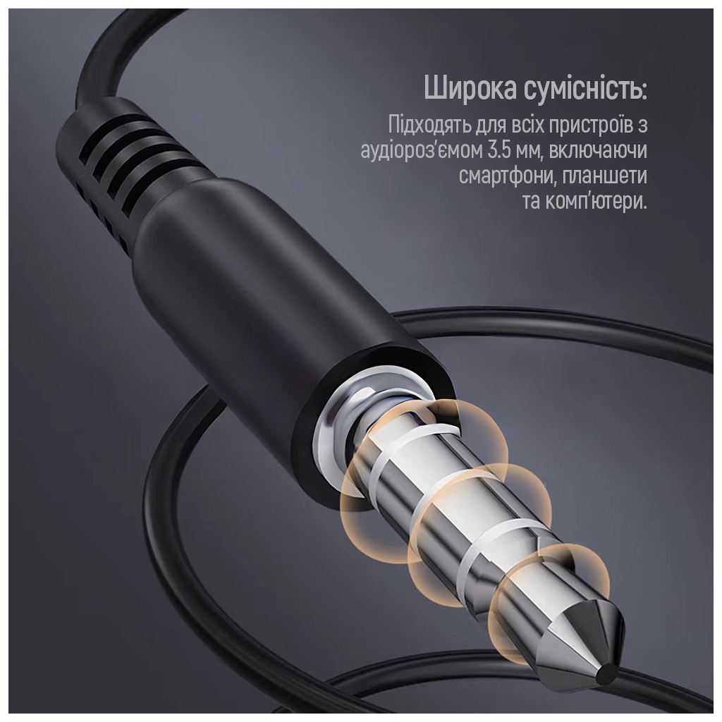 Навушники ColorWay 3.5 mm Wired Earphone UrbanBeat Black (CW-WD03BK)