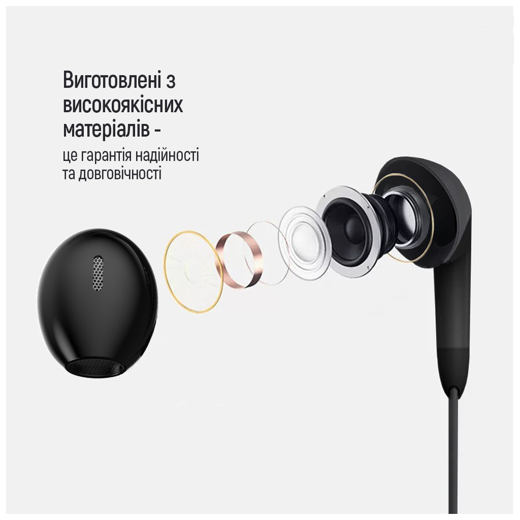 Навушники ColorWay 3.5 mm Wired Earphone Sound Wave Black (CW-WD04BK)