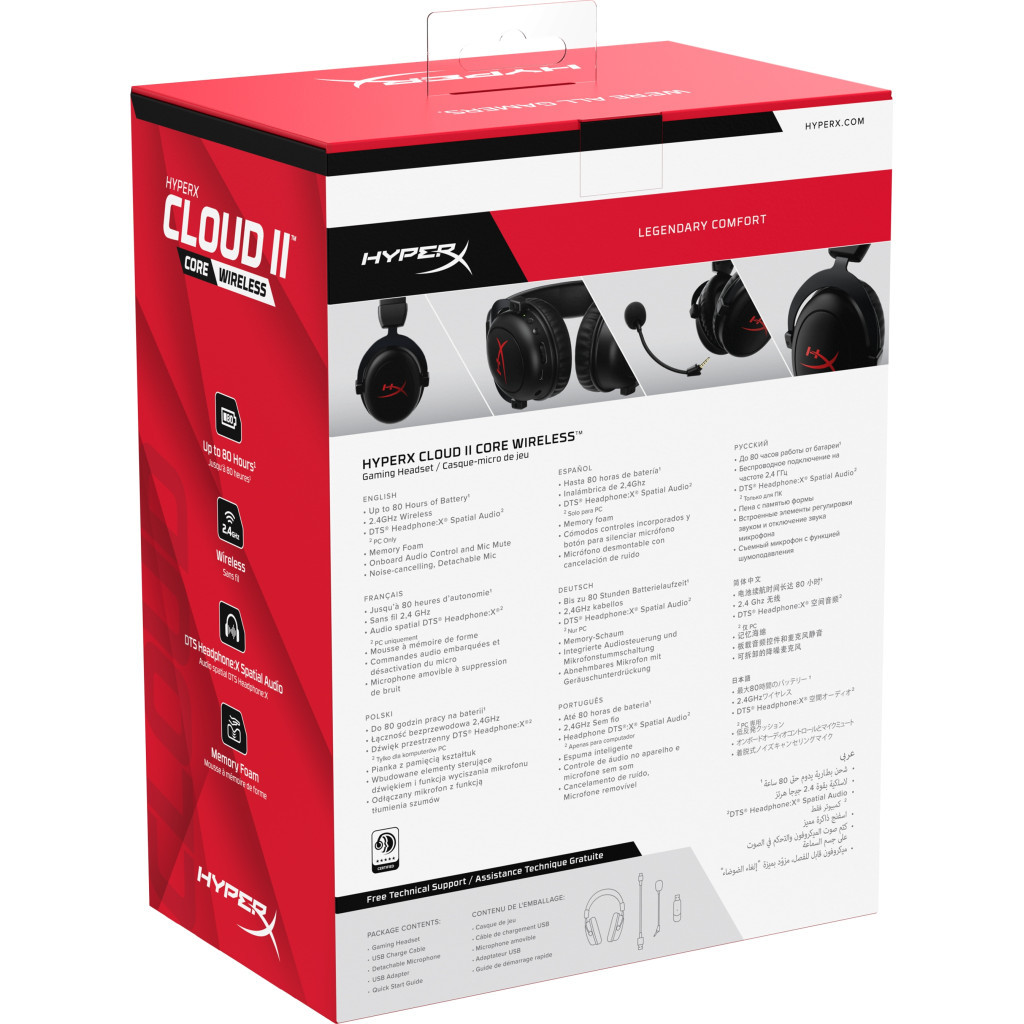 Навушники HyperX Cloud II Core Wireless Black (6Y2G8AA)