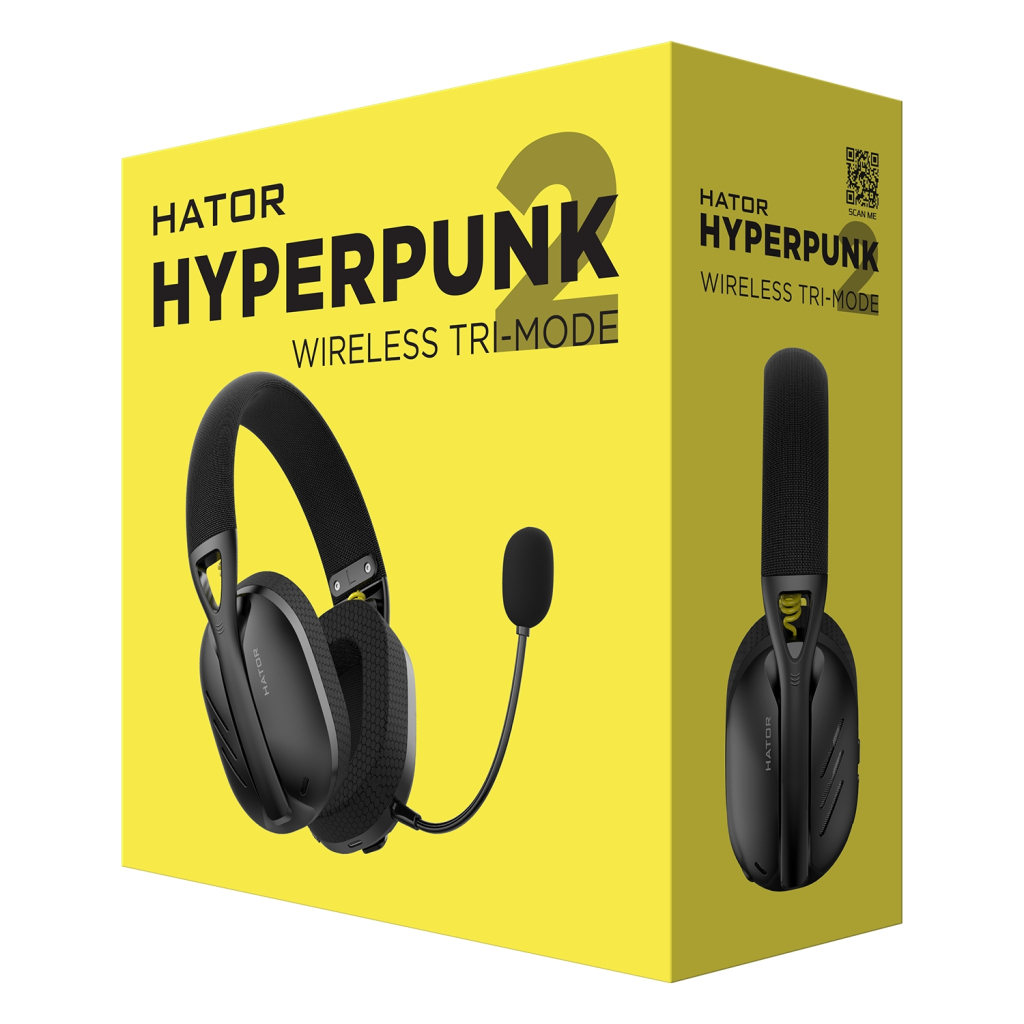 Навушники Hator Hyperpunk 2 Wireless Tri-mode Black (HTA-855)