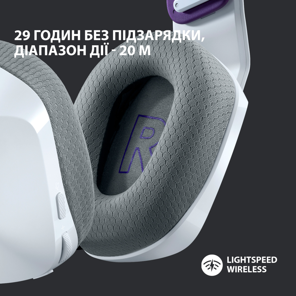 Навушники Logitech G733 Lightspeed Wireless RGB Gaming Headset White (981-000883)