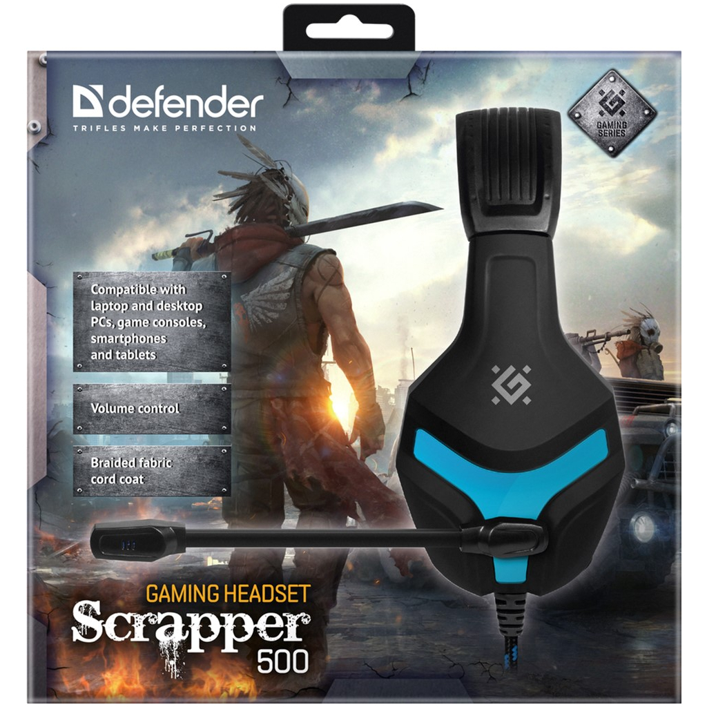 Навушники Defender Scrapper 500 Blue-Black (64501)