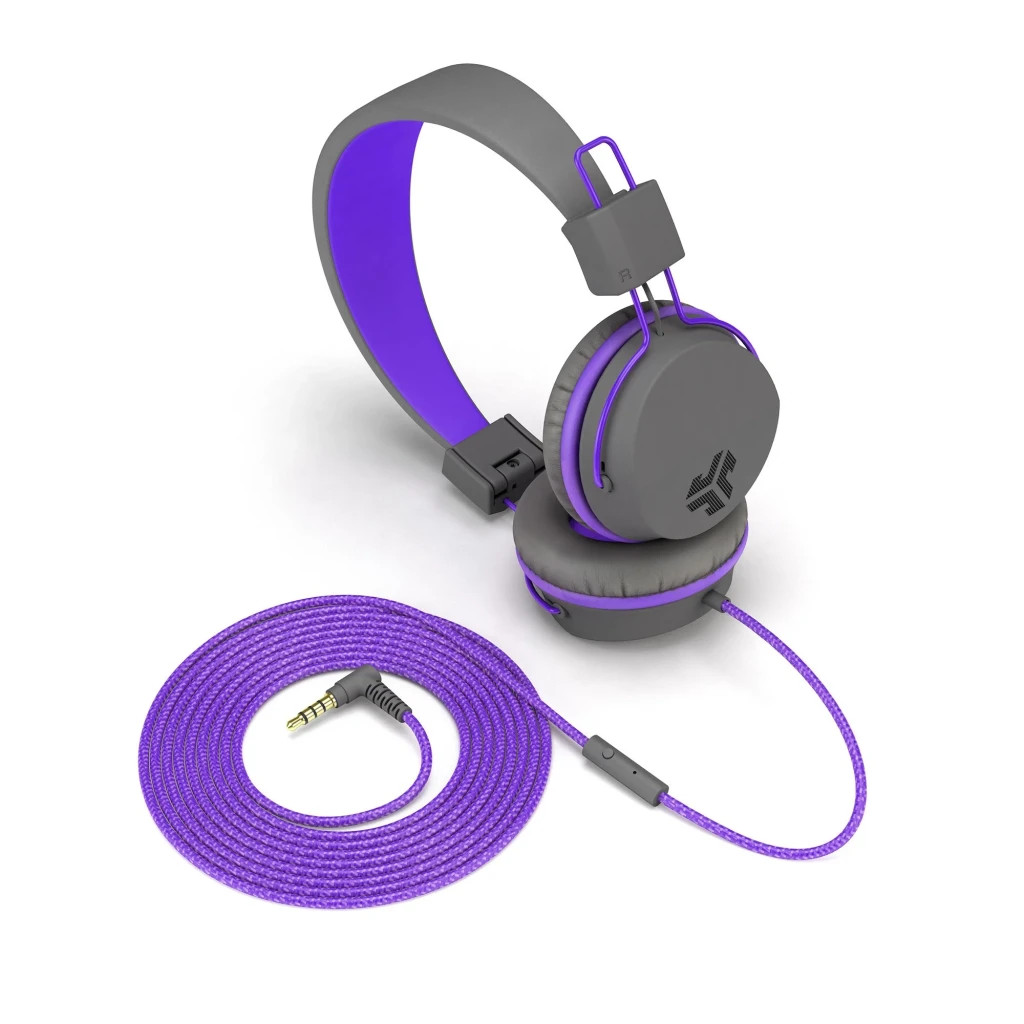 Навушники Jlab JBuddies Studio Kids Wired Graphite/Violet (IEUHJKSTUDIORGRYPRP6)