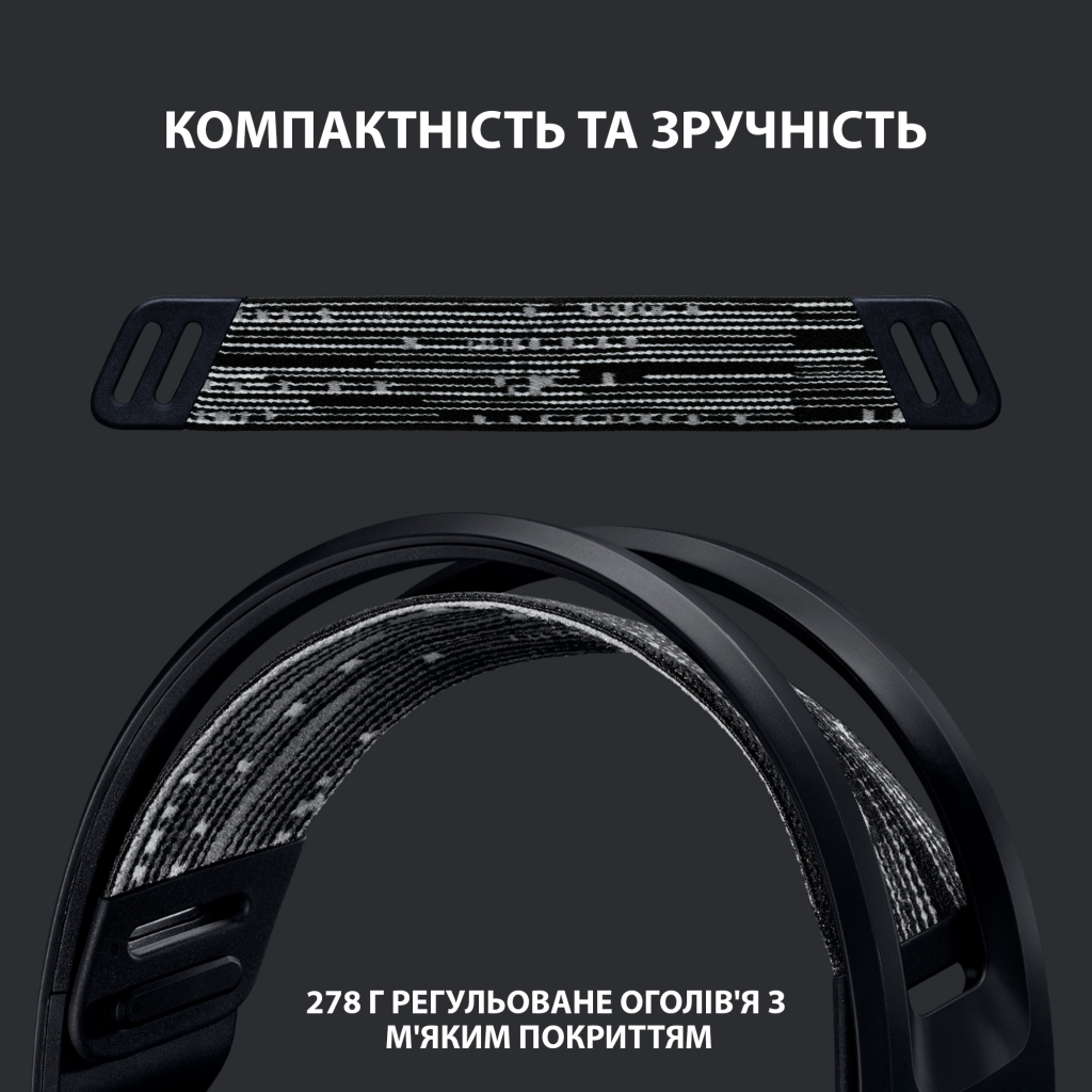 Навушники Logitech G733 Lightspeed Wireless RGB Gaming Headset Black (981-000864)