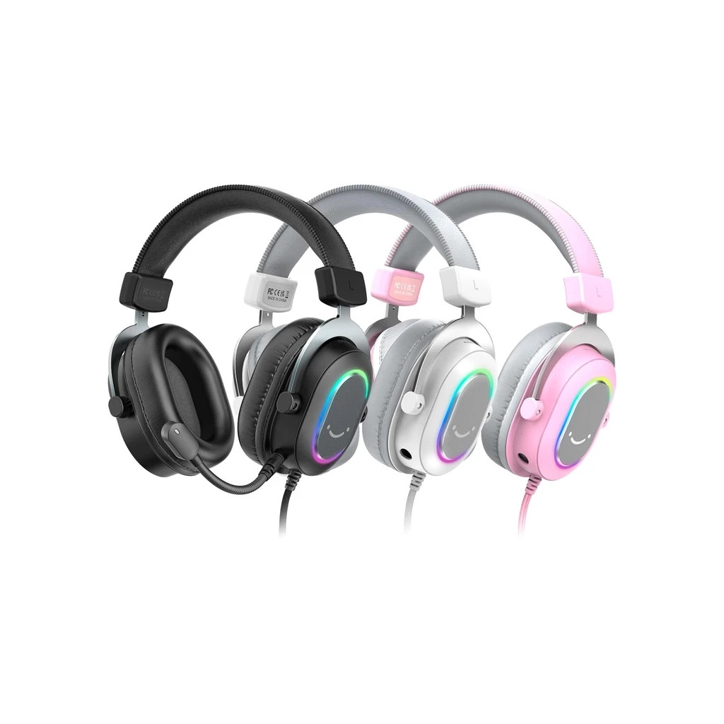 Навушники Fifine H6 RGB 7.1 Pink (H6P)