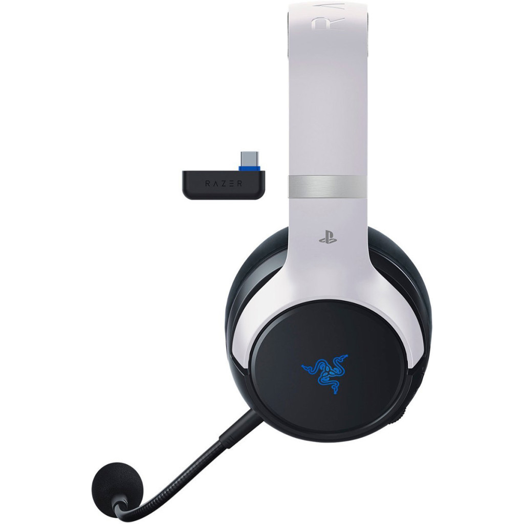 Навушники Razer Kaira Pro Hyperspeed for PS5 Bluetooth White-Black (RZ04-04030200-R3G1)