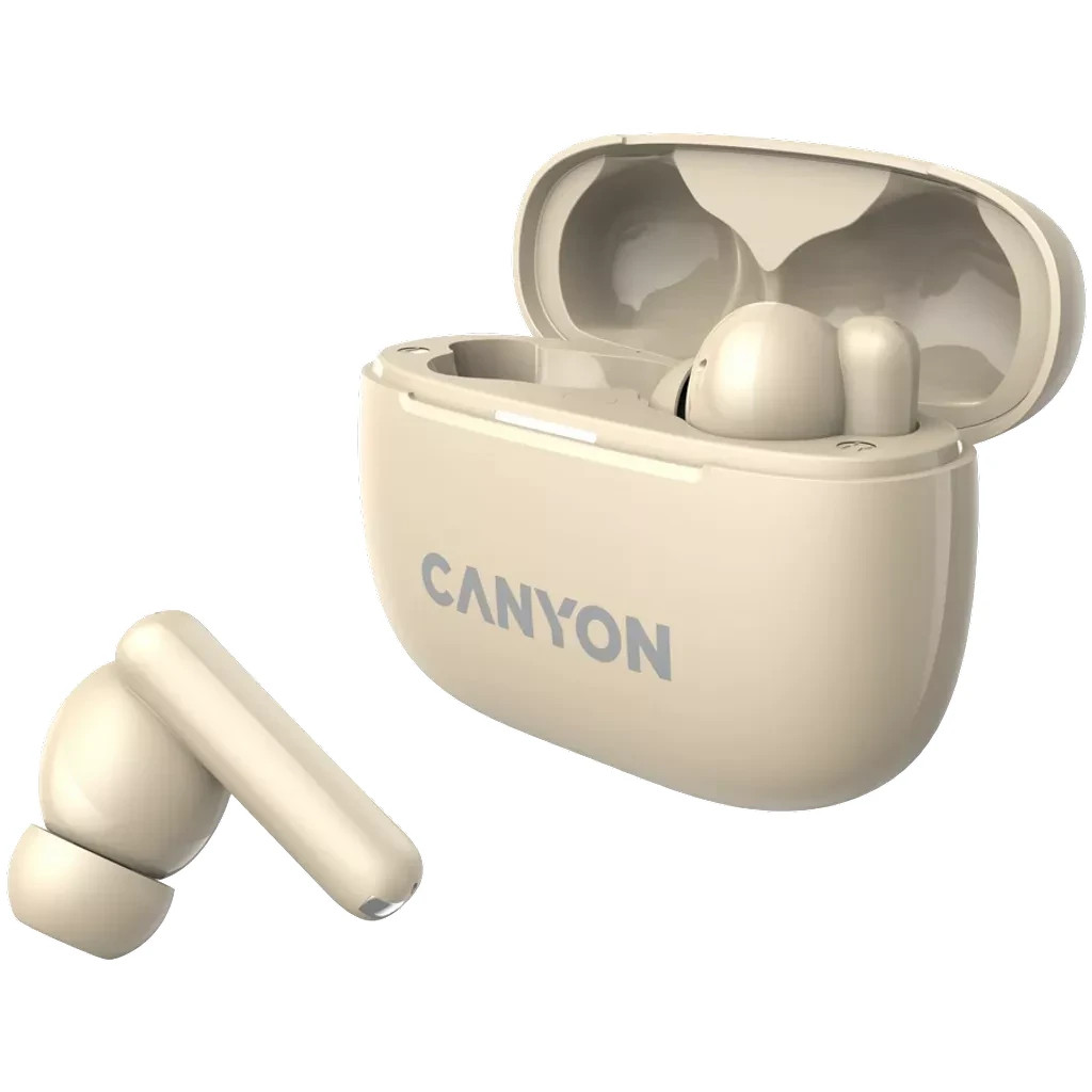 Навушники Canyon TWS-10 OnGo ANC ENC Beige (CNS-TWS10BG)