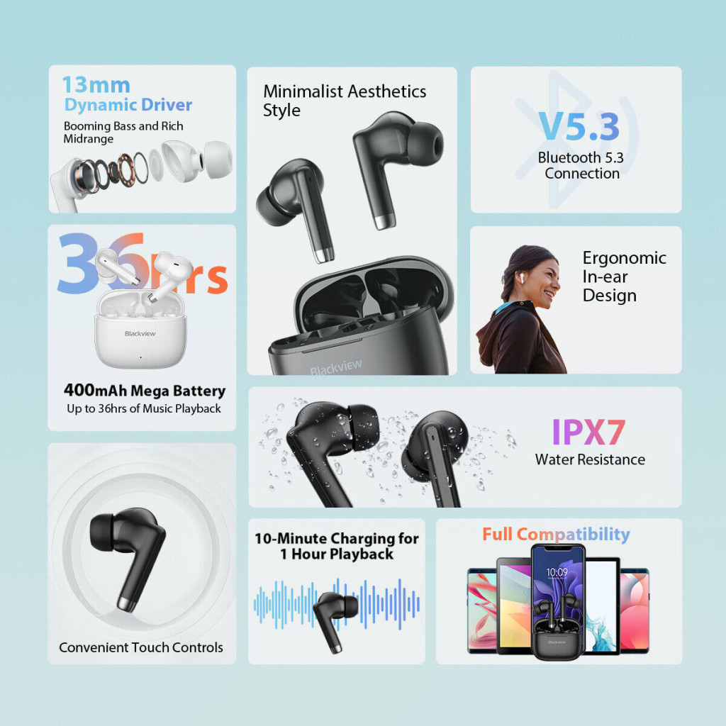 Навушники Blackview AirBuds 4 White (6931548312666)