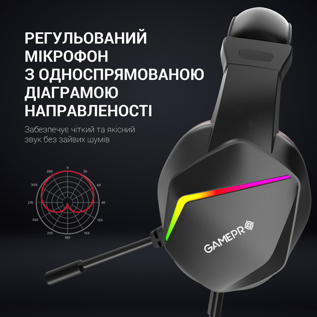 Навушники GamePro HS311 RGB Black/Red (HS311)