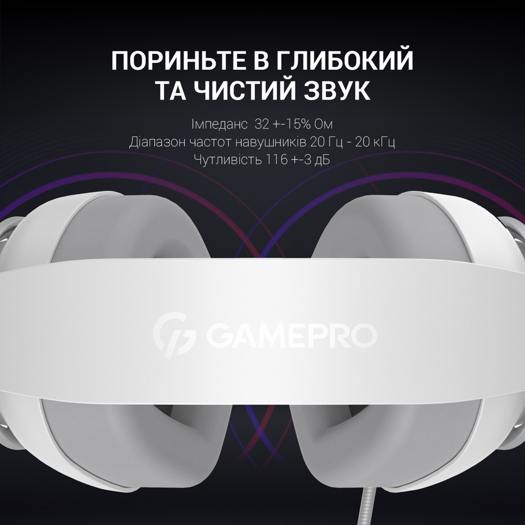 Навушники GamePro HS590W White (HS590W)