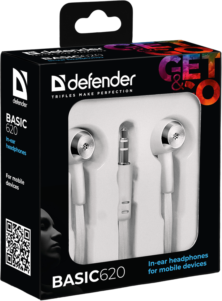 Навушники Defender Basic-620 White (63625)