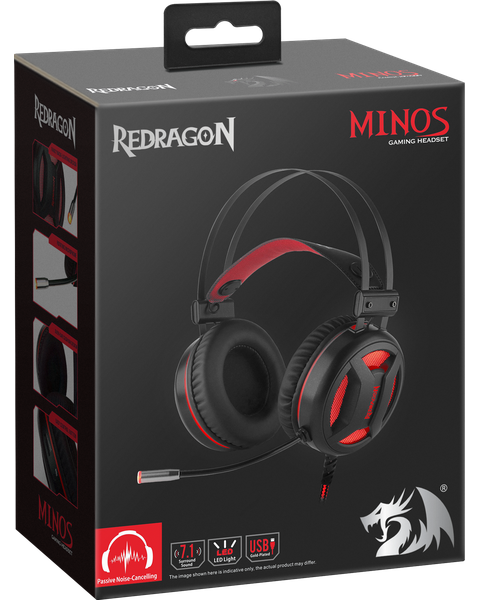 Гарнітура Redragon Minos Red + Black 2 м (78368)