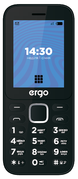 Мобільний телефон ERGO E241 Dual Sim Black