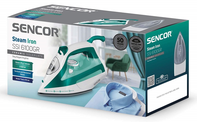 Праска з подачею пари Sencor SSI 6100GR