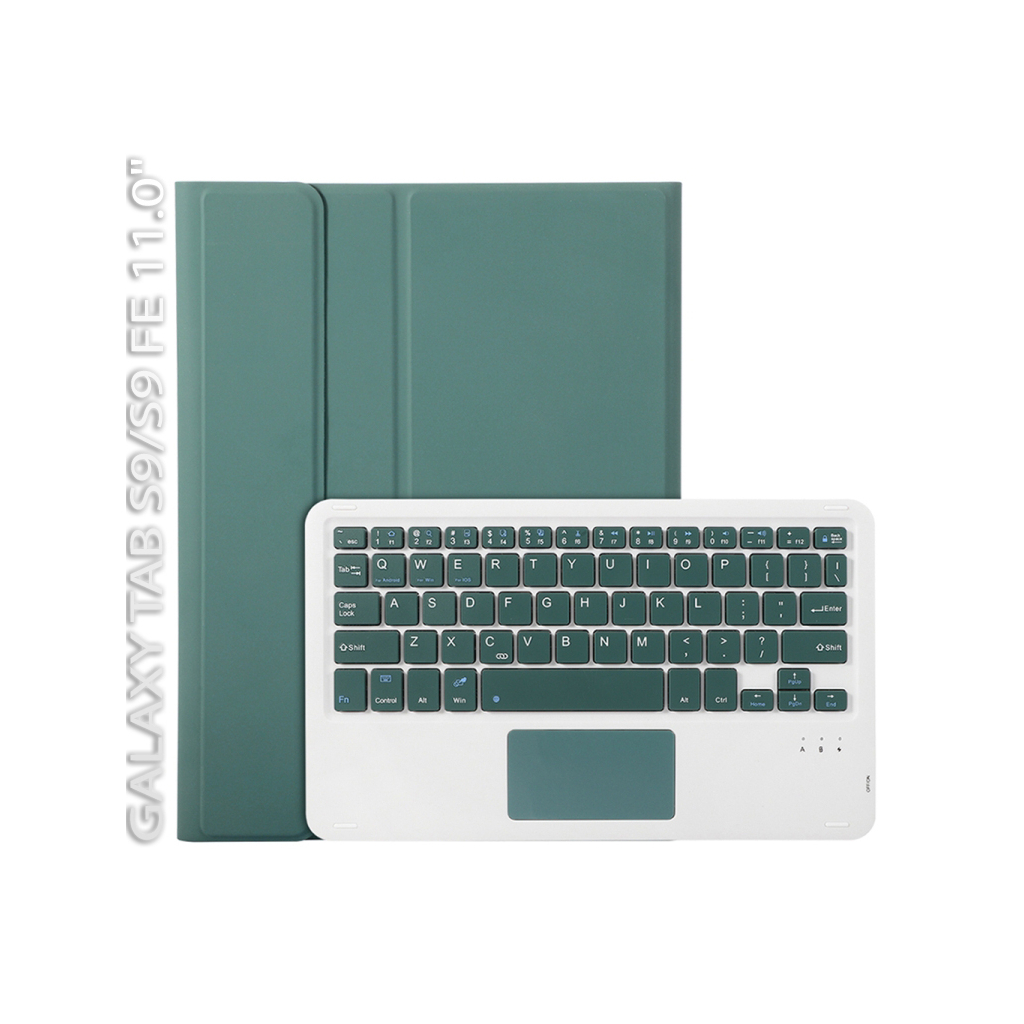 Чохол до планшета BeCover Keyboard+TouchPad Samsung Tab S9 (SM-X710/SM-X716)/S9 FE (SM-X510/SM-X516B) 11.0" Dark Green (712419)