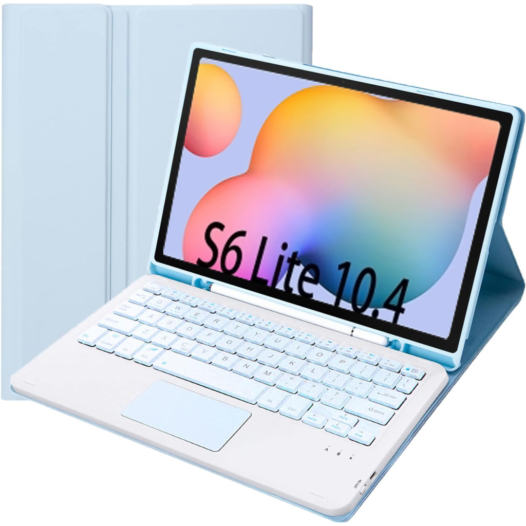 Чохол до планшета BeCover Keyboard+TouchPad Samsung Tab S6 Lite 10.4 P610/P613/P615/P619 Light Blue (712364)